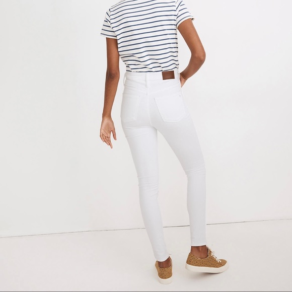 Madewell Tall 10" High-Rise Skinny Jeans in Pure White AJ295 - Picture 2 of 5